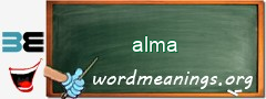 WordMeaning blackboard for alma